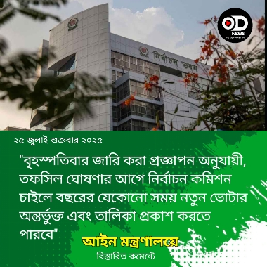 তফসিলের আগে বছরের যেকোনো সময় ভোটার তালিকা করতে পারবে ইসি