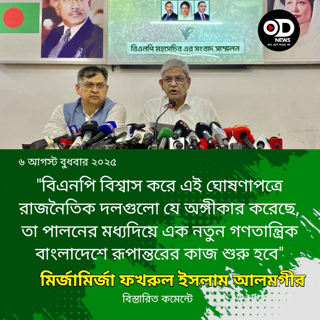 নির্বাচনের ঘোষণা গণতন্ত্র উত্তরণের পথকে সুগম করবে: মির্জা ফখরুল