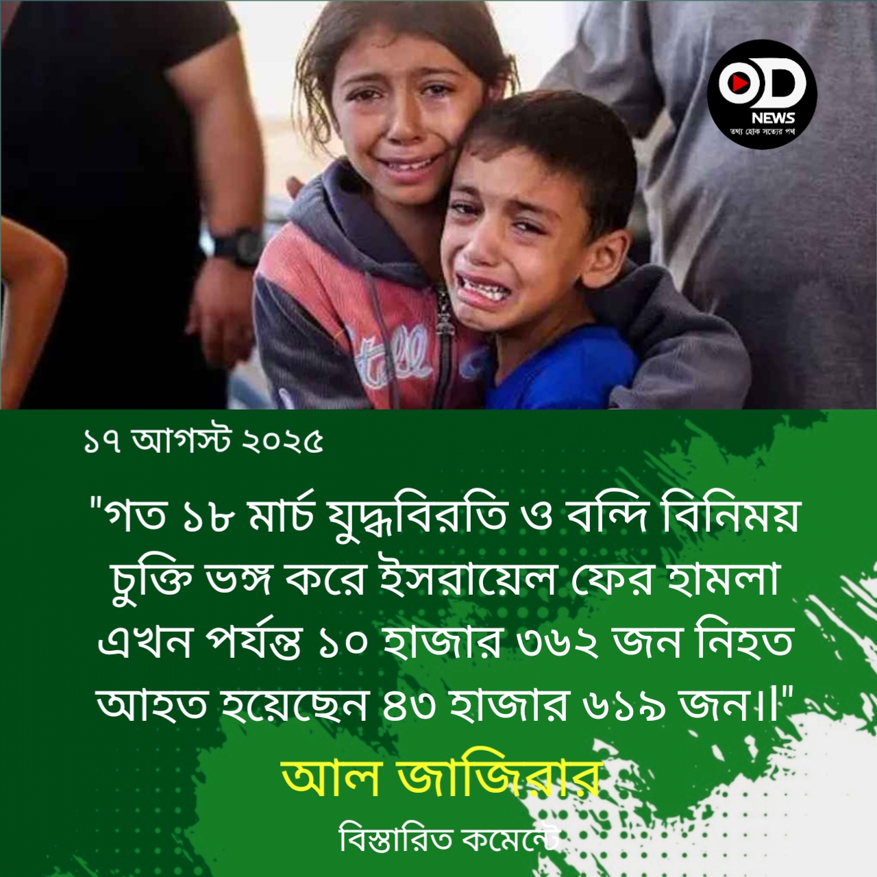 ইসরায়েলি হামলায় গাজায় একদিনে নিহত অন্তত ৭০