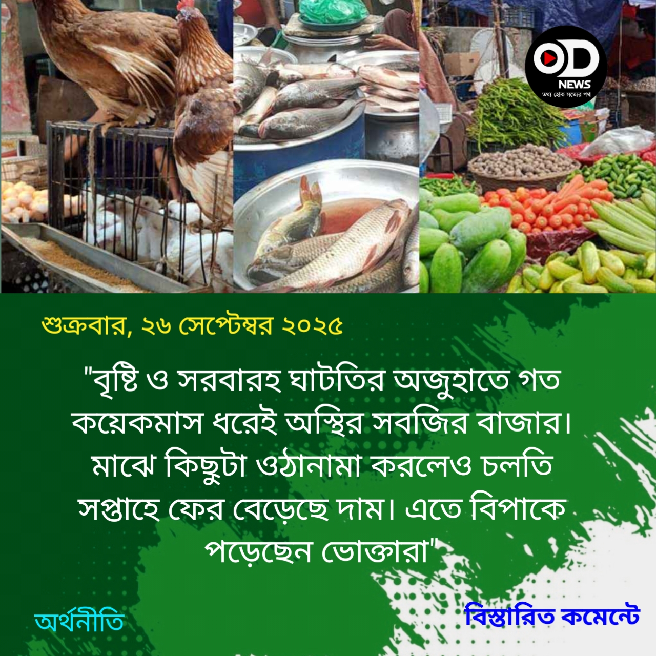 চড়া মাছ-মুরগি-সবজির বাজার