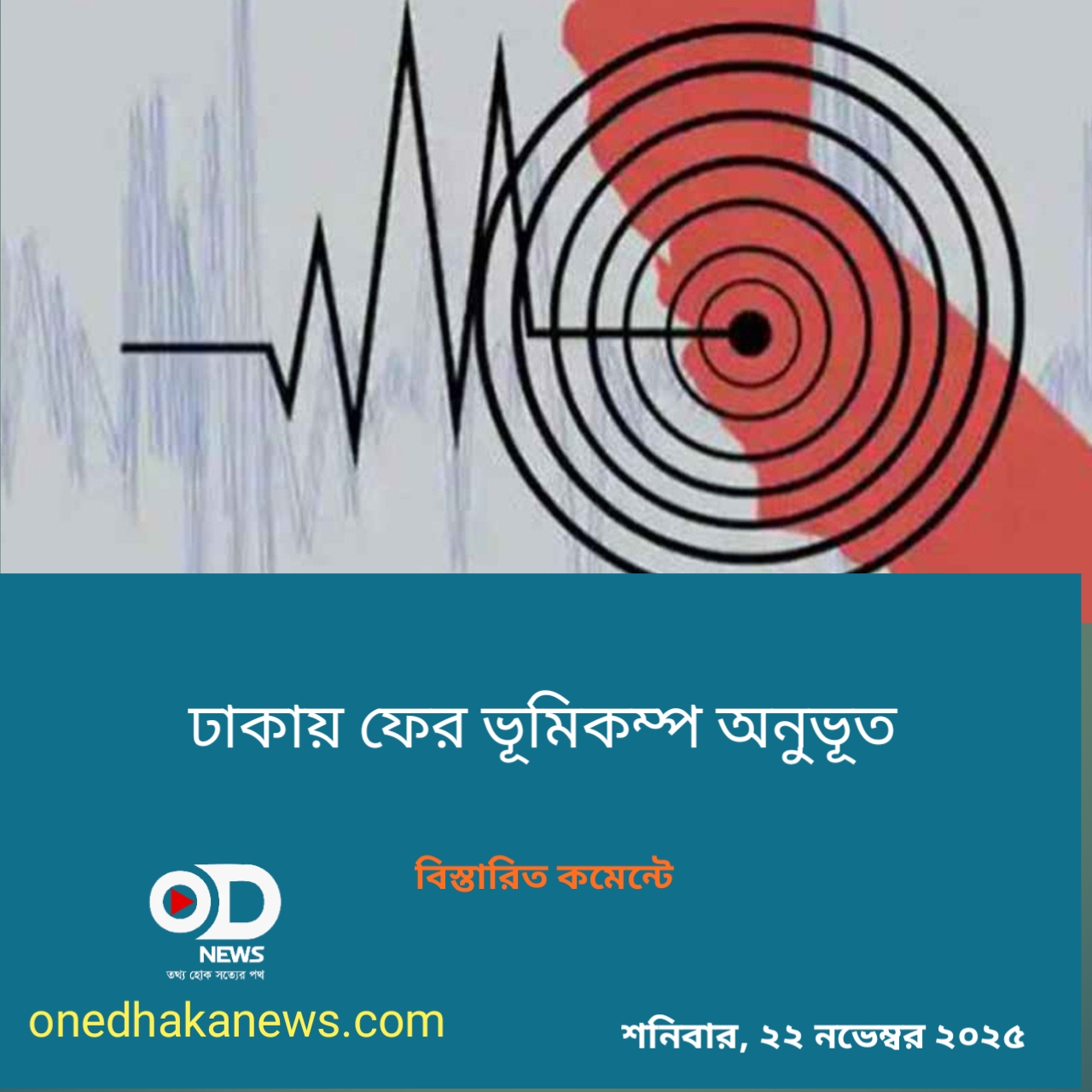 ঢাকায় ফের ভূমিকম্প অনুভূত!